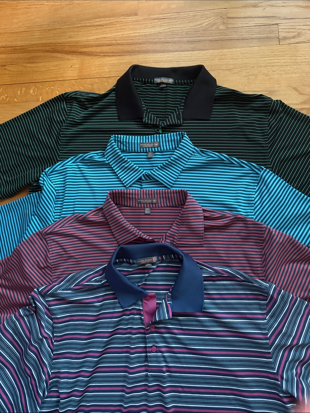 LOT of 4 PETER MILLAR summer comfort polo XXL B08